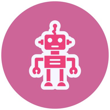 Robot simgesinin vektör illüstrasyonu