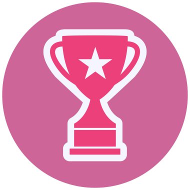 Kupa. Web simgesi basit illüstrasyon