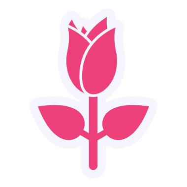 Rose flower. simple web illustration