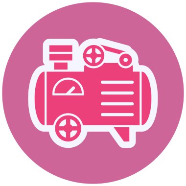 Compressor flat vector icon