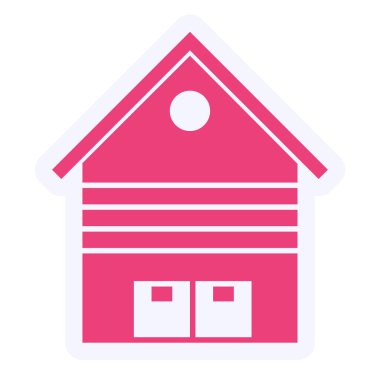 Ev. Web simgesi basit illüstrasyon