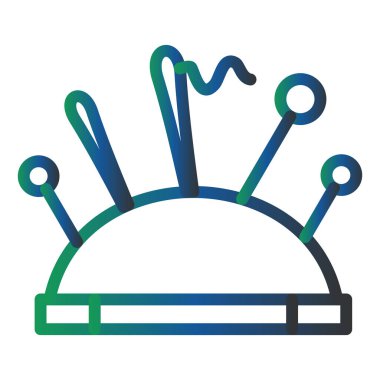 Dikiş. Web simgesi basit illüstrasyon