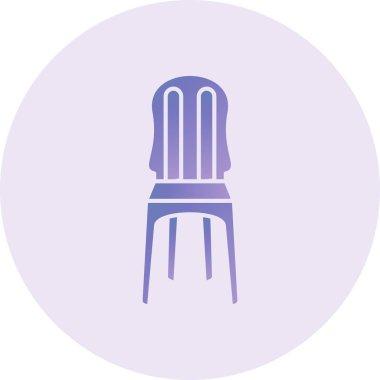 Sandalye. Web simgesi basit illüstrasyon