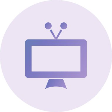 TV simgesi vektör illüstrasyonu