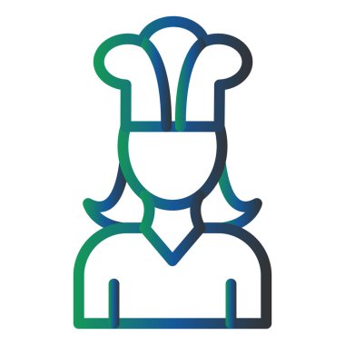 Şef. Web simgesi basit illüstrasyon