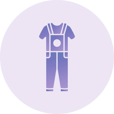 simple web illustration icon of Dungarees