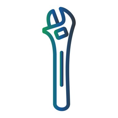 İngiliz anahtarı. Web simgesi basit illüstrasyon