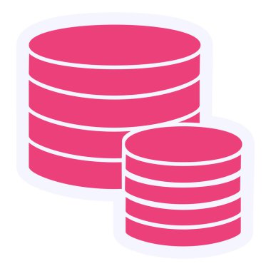 veritabanı. Web simgesi basit illüstrasyon