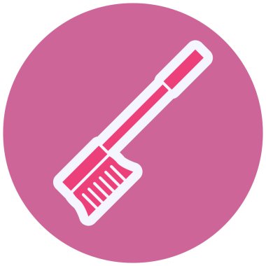 Temizlik Fırçası Vektörü Kabartma Simgesi Tasarımı 