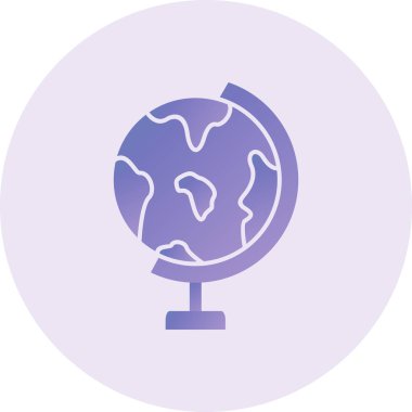 Coğrafya simgesinin vektör illüstrasyonu 