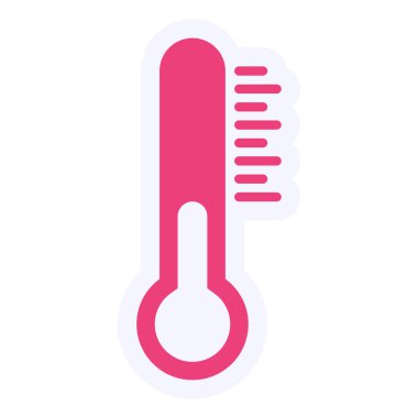 Termometre. Web simgesi basit illüstrasyon