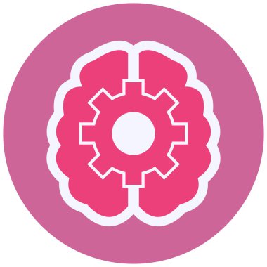 Beyin Fırtınası Vektör Kabartma Simgesi Tasarımı 