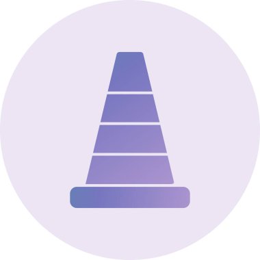 Trafik konisi. Basit illüstrasyon