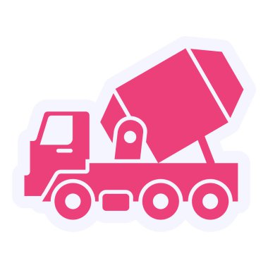 Bir kamyon simgesinin vektör çizimi