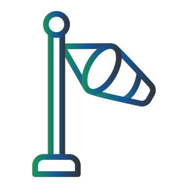 vector illustration of Wind Direction simple web icon