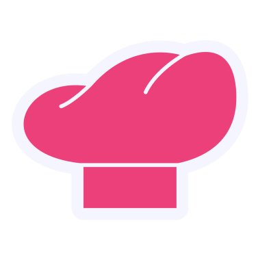  Şef şapka modern ikon vektör illüstrasyonu