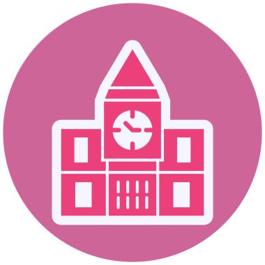 Bir bina simgesinin vektör illüstrasyonu