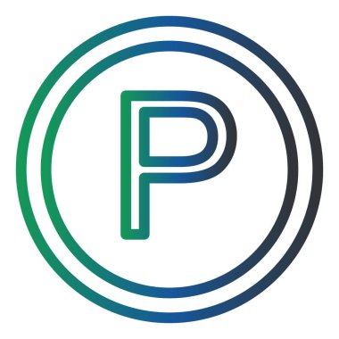 Park ediyor. Web simgesi basit tasarım