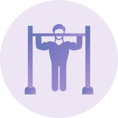 vector illustration of a man in a gym