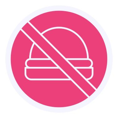 Hamburger simgesinin vektör illüstrasyonu