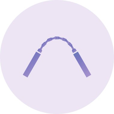 Nunchaku Vektör Kabartma Simgesi Tasarımı