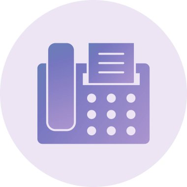 faks. Web simgesi basit illüstrasyon