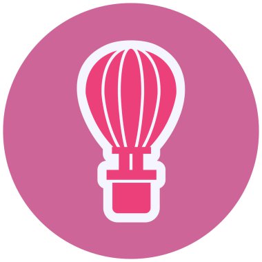 sıcak hava balonu simgesi, vektör illüstrasyonu