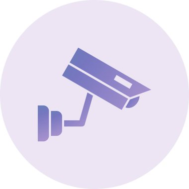 Güvenlik kamerası ikon vektörü. İnce çizgi işareti. izole edilmiş sınır sembolü çizimi