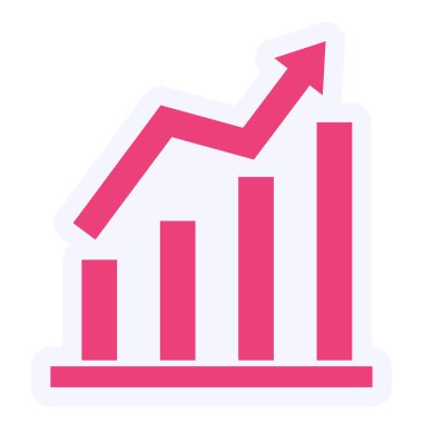 Business Growth illustration, minimal flat icon 