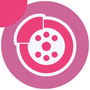 Fren Diski Vektörü Kabartma Simgesi Tasarımı 