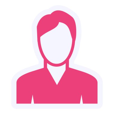 Kadın avatar. Basit tasarım