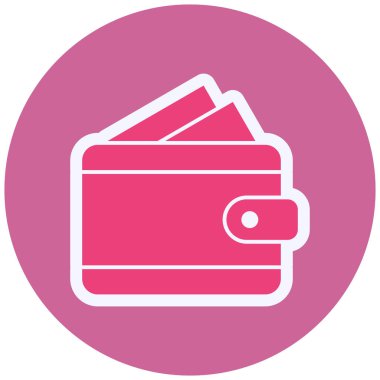 Cüzdan. Web simgesi basit tasarım