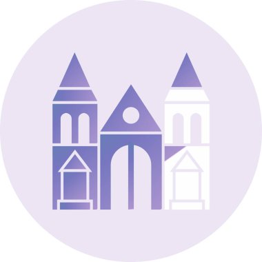 Kiliseye. Web simgesi basit illüstrasyon