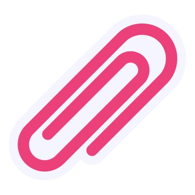 paper clip icon. simple illustration of paperclip vector button for web