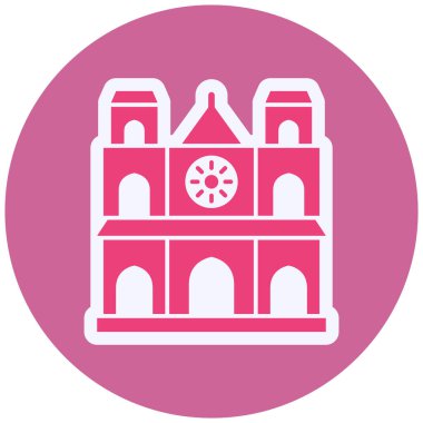 Bina. Web simgesi basit illüstrasyon