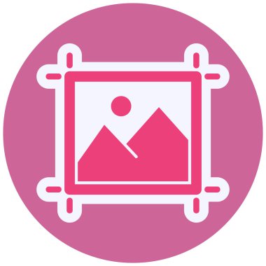 fotoğraf galerisi simgesi, vektör illüstrasyonu