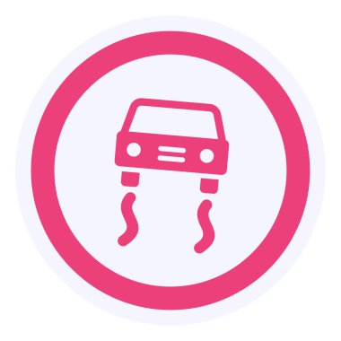 road sign. trendy flat color design icon template for web mobile apps 