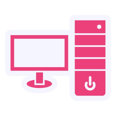 Bilgisayar donanımı. Basit illüstrasyon