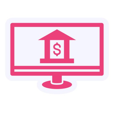 Banka simgesinin vektör illüstrasyonu