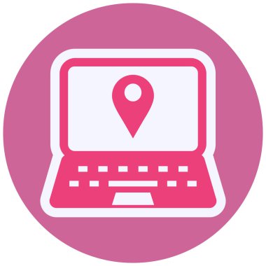 location pin map icon vector isolated illustration