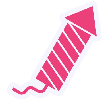 Havai fişek düz vektör simgesi