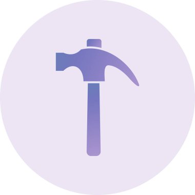 Çekiç Vektörü Şekil Simgesi Tasarımı 