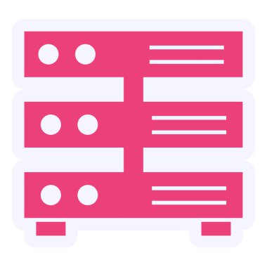 Sunucu. Web simgesi vektör illüstrasyonu