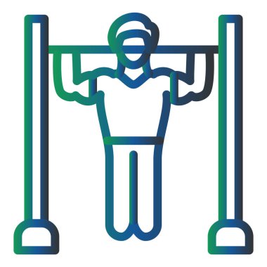 fitness ve egzersiz vektörü simgesi.