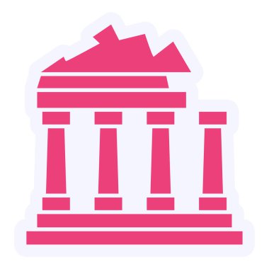 vector illustration of Apollo Temple