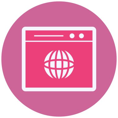 Tarayıcı simgesinin vektör illüstrasyonu