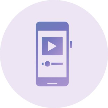 Cep telefonu simgesi, vektör illüstrasyonu