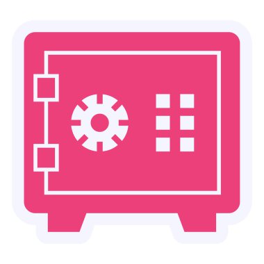 Güvenli vektör simgesi düz simgesi