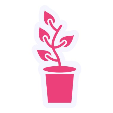 web icon, simple illustration of Plant Pot