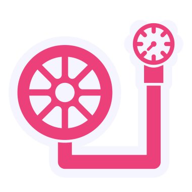 Lastik Metre Vektörü Kabartma Simgesi Tasarımı 